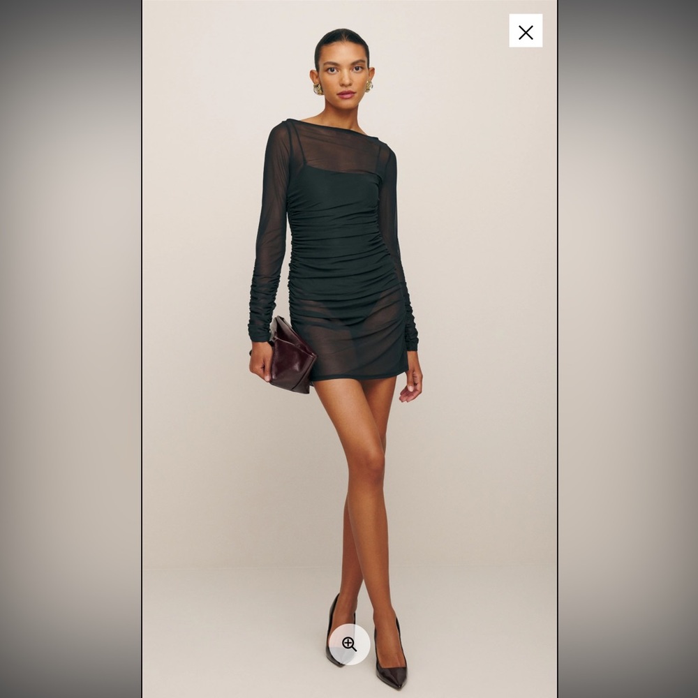 Reformation black knit dress